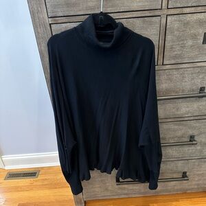 Alfani Black Sz M Sweater. NWOT. Silver embellishment on sleeves.